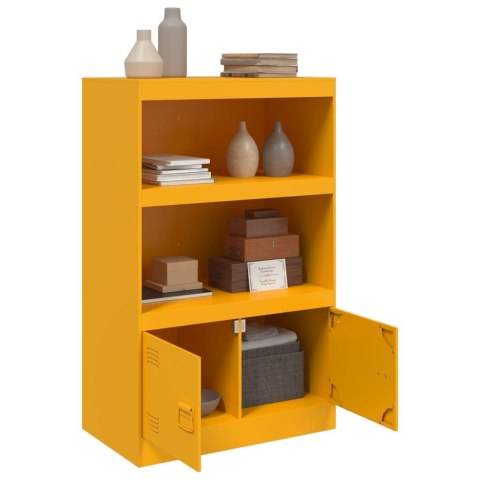Szafka boczna, musztardowa, 67x39x107 cm, stal Szafka boczna, musztardowa, 67x39x107 cm, stal