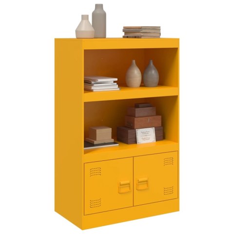 Szafka boczna, musztardowa, 67x39x107 cm, stal Szafka boczna, musztardowa, 67x39x107 cm, stal