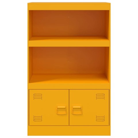 Szafka boczna, musztardowa, 67x39x107 cm, stal Szafka boczna, musztardowa, 67x39x107 cm, stal