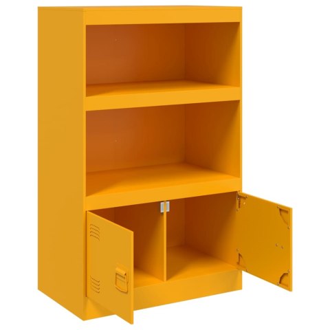 Szafka boczna, musztardowa, 67x39x107 cm, stal Szafka boczna, musztardowa, 67x39x107 cm, stal