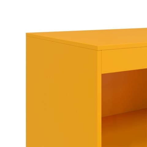 Szafka boczna, musztardowa, 67x39x107 cm, stal Szafka boczna, musztardowa, 67x39x107 cm, stal