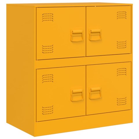 Szafka boczna, musztardowa, 67x39x73 cm, stalowa Szafka boczna, musztardowa, 67x39x73 cm, stalowa