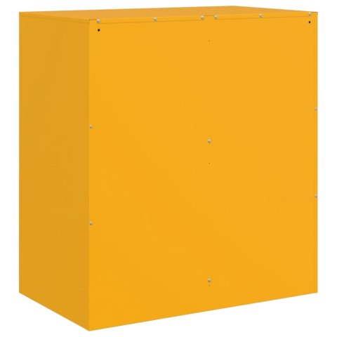 Szafka boczna, musztardowa, 67x39x73 cm, stalowa Szafka boczna, musztardowa, 67x39x73 cm, stalowa