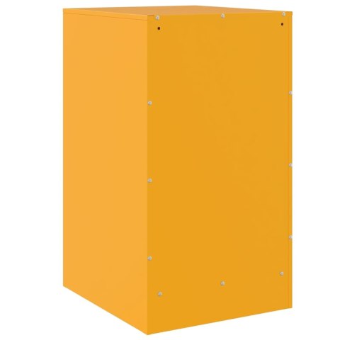 Szafki nocne, 2 szt., musztardowe, 34,5x39x62 cm, stal Szafki nocne, 2 szt., musztardowe, 34,5x39x62 cm, stal