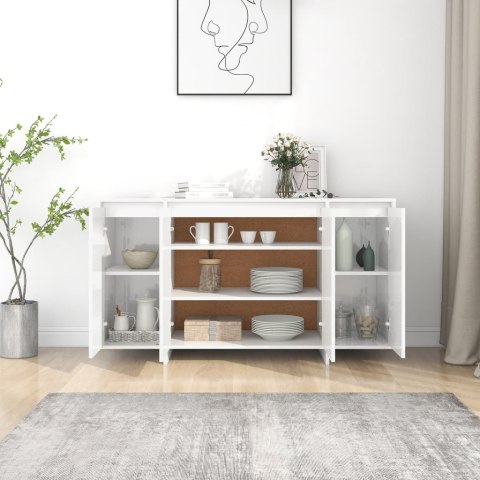 Komoda, biała, wysoki połysk, 135 x 41 x 75 cm, płyta wiórowa Komoda, biała, wysoki połysk, 135 x 41 x 75 cm, płyta wiórowa