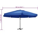 VidaXL Parasol ogrodowy na słupku aluminiowym, 600 cm, lazurowy