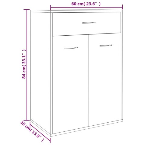 Szafka na buty, szarość betonu, 60x35x84 cm Szafka na buty, szarość betonu, 60x35x84 cm
