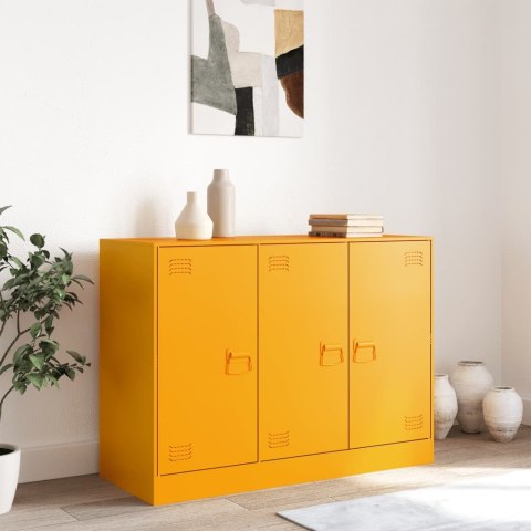 Szafka, musztardowa, 99x39x73 cm, stal Szafka, musztardowa, 99x39x73 cm, stal