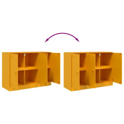 Szafka, musztardowa, 99x39x73 cm, stal Szafka, musztardowa, 99x39x73 cm, stal