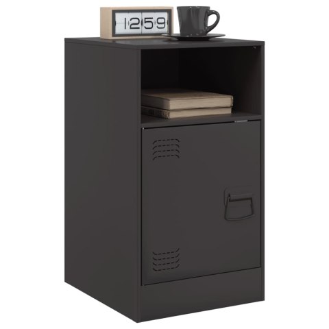 Szafki nocne, 2 szt., czarne, 34,5x39x62 cm, stal Szafki nocne, 2 szt., czarne, 34,5x39x62 cm, stal