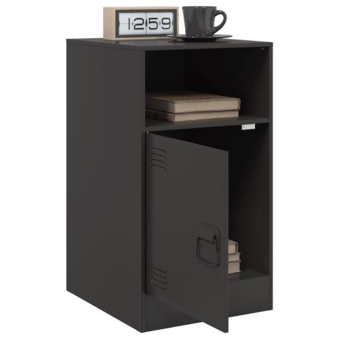 Szafki nocne, 2 szt., czarne, 34,5x39x62 cm, stal Szafki nocne, 2 szt., czarne, 34,5x39x62 cm, stal