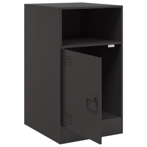 Szafki nocne, 2 szt., czarne, 34,5x39x62 cm, stal Szafki nocne, 2 szt., czarne, 34,5x39x62 cm, stal
