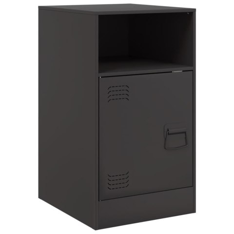 Szafki nocne, 2 szt., czarne, 34,5x39x62 cm, stal Szafki nocne, 2 szt., czarne, 34,5x39x62 cm, stal