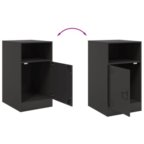 Szafki nocne, 2 szt., czarne, 34,5x39x62 cm, stal Szafki nocne, 2 szt., czarne, 34,5x39x62 cm, stal