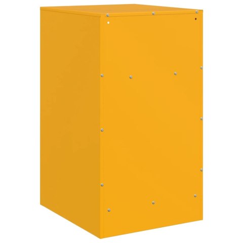 Szafki nocne, 2 szt., musztardowe, 34,5x39x62 cm, stal Szafki nocne, 2 szt., musztardowe, 34,5x39x62 cm, stal
