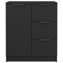 VidaXL Komody, 2 szt., czarne, 60x30x70 cm, materiał drewnopochodny