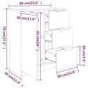 VidaXL Komody, 2 szt., czarne, 60x30x70 cm, materiał drewnopochodny