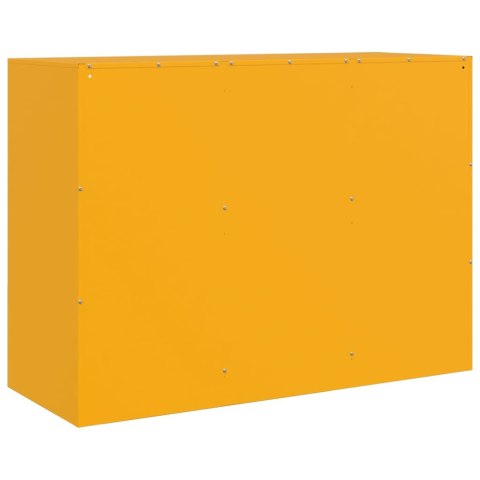 Szafka boczna, musztardowa, 99x39x73 cm, stalowa Szafka boczna, musztardowa, 99x39x73 cm, stalowa