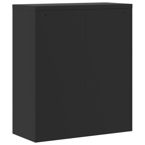 Szafka na dokumenty, czarna, 90x40x105 cm, stalowa Szafka na dokumenty, czarna, 90x40x105 cm, stalowa
