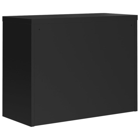 Szafa na dokumenty, czarna, 90x40x110 cm, stalowa Szafa na dokumenty, czarna, 90x40x110 cm, stalowa