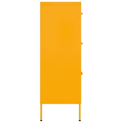 Szafka z szufladami, musztardowa, 80x35x101,5 cm, stalowa Szafka z szufladami, musztardowa, 80x35x101,5 cm, stalowa