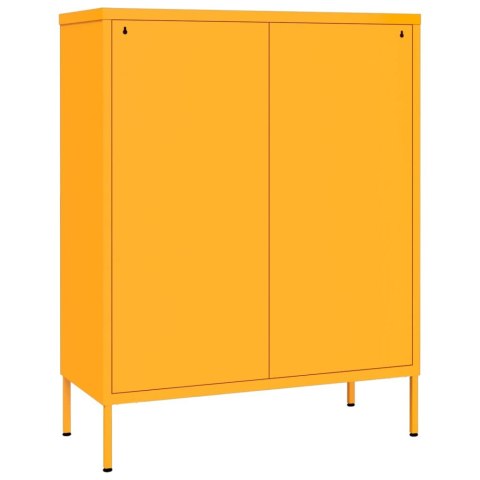 Szafka z szufladami, musztardowa, 80x35x101,5 cm, stalowa Szafka z szufladami, musztardowa, 80x35x101,5 cm, stalowa