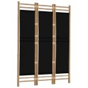  Składany parawan 3-panelowy, 120 cm, bambus i płótno