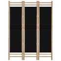 Składany parawan 3-panelowy, 120 cm, bambus i płótno