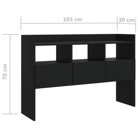 Szafka, czarna, 105x30x70 cm, materiał drewnopochodny Szafka, czarna, 105x30x70 cm, materiał drewnopochodny