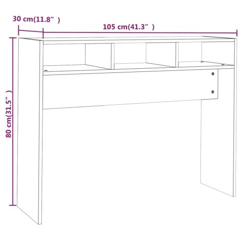 Stolik konsolowy, czarny, 105x30x80 cm, materiał drewnopochodny Stolik konsolowy, czarny, 105x30x80 cm, materiał drewnopochodny