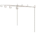  Pergola ogrodowa, antyczny brąz, 4x3x2,5 m, żelazo