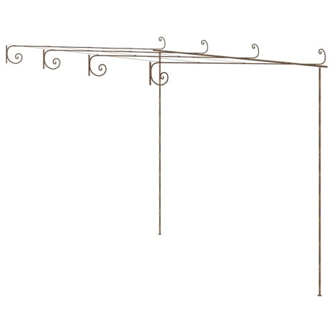 Pergola ogrodowa, antyczny brąz, 4x3x2,5 m, żelazo Pergola ogrodowa, antyczny brąz, 4x3x2,5 m, żelazo
