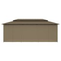 VidaXL Altana z zasłonami, 600x298x270 cm, kolor taupe, 180 g/m²