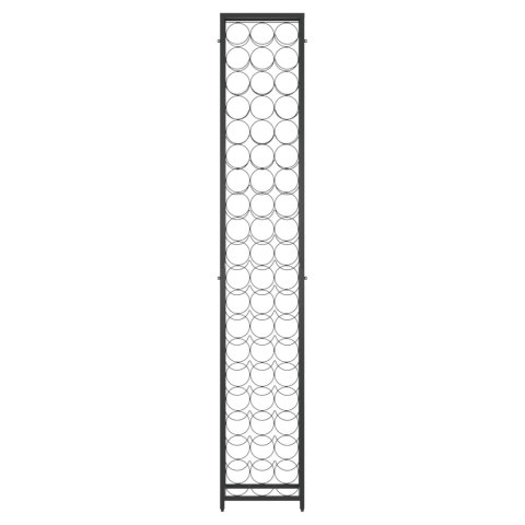 Stojak na 57 butelek, czarny, 34x18x200 cm, kute żelazo Stojak na 57 butelek, czarny, 34x18x200 cm, kute żelazo