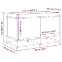 VidaXL Donica ogrodowa, 80x40x50 cm, lite drewno sosnowe