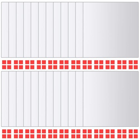 Kafelki lustrzane, 24 szt., kwadratowe Kafelki lustrzane, 24 szt., kwadratowe