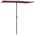 VidaXL Parasol ogrodowy na słupku aluminiowym, 180x110 cm, bordowy