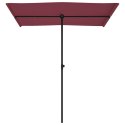 VidaXL Parasol ogrodowy na słupku aluminiowym, 180x110 cm, bordowy