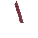 VidaXL Parasol ogrodowy na słupku aluminiowym, 180x110 cm, bordowy