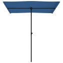 VidaXL Parasol ogrodowy na słupku aluminiowym, 180x110 cm, lazurowy