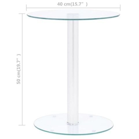 Stolik kawowy, przezroczysty, 40 cm, szkło hartowane Stolik kawowy, przezroczysty, 40 cm, szkło hartowane