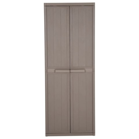 Szafka ogrodowa, brązowa 65x45x172 cm, PP stylizowane na drewno Szafka ogrodowa, brązowa 65x45x172 cm, PP stylizowane na drewno