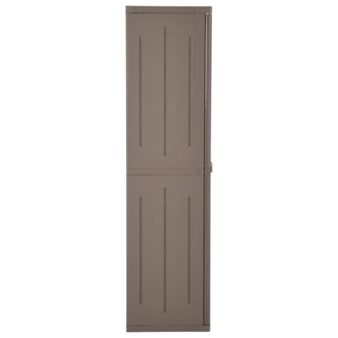 Szafka ogrodowa, brązowa 65x45x172 cm, PP stylizowane na drewno Szafka ogrodowa, brązowa 65x45x172 cm, PP stylizowane na drewno