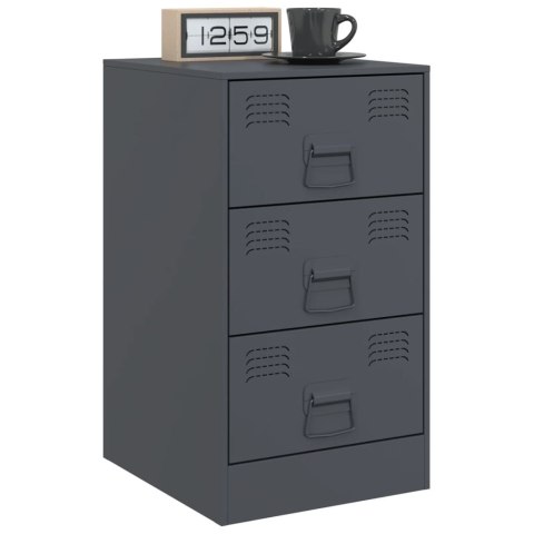 Szafki nocne, 2 szt., antracytowe, 34,5x39x62 cm, stal Szafki nocne, 2 szt., antracytowe, 34,5x39x62 cm, stal