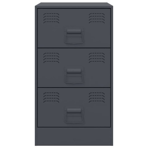 Szafki nocne, 2 szt., antracytowe, 34,5x39x62 cm, stal Szafki nocne, 2 szt., antracytowe, 34,5x39x62 cm, stal