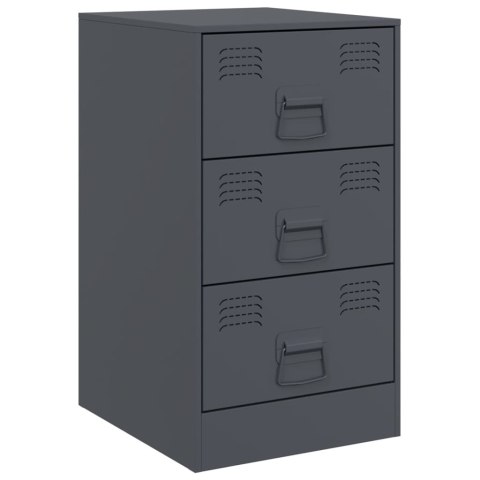 Szafki nocne, 2 szt., antracytowe, 34,5x39x62 cm, stal Szafki nocne, 2 szt., antracytowe, 34,5x39x62 cm, stal