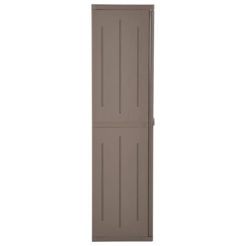 Szafka ogrodowa, brązowa 65x45x172 cm, PP stylizowane na drewno Szafka ogrodowa, brązowa 65x45x172 cm, PP stylizowane na drewno