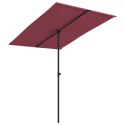 VidaXL Parasol ogrodowy na słupku aluminiowym, 2x1,5 m, bordo