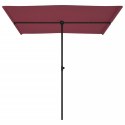 VidaXL Parasol ogrodowy na słupku aluminiowym, 2x1,5 m, bordo