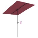 VidaXL Parasol ogrodowy na słupku aluminiowym, 2x1,5 m, bordo